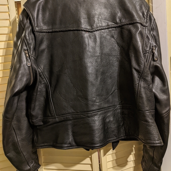 Genuine Leather Motorcycle Coat Plus Size 50 - Picture 8 of 8